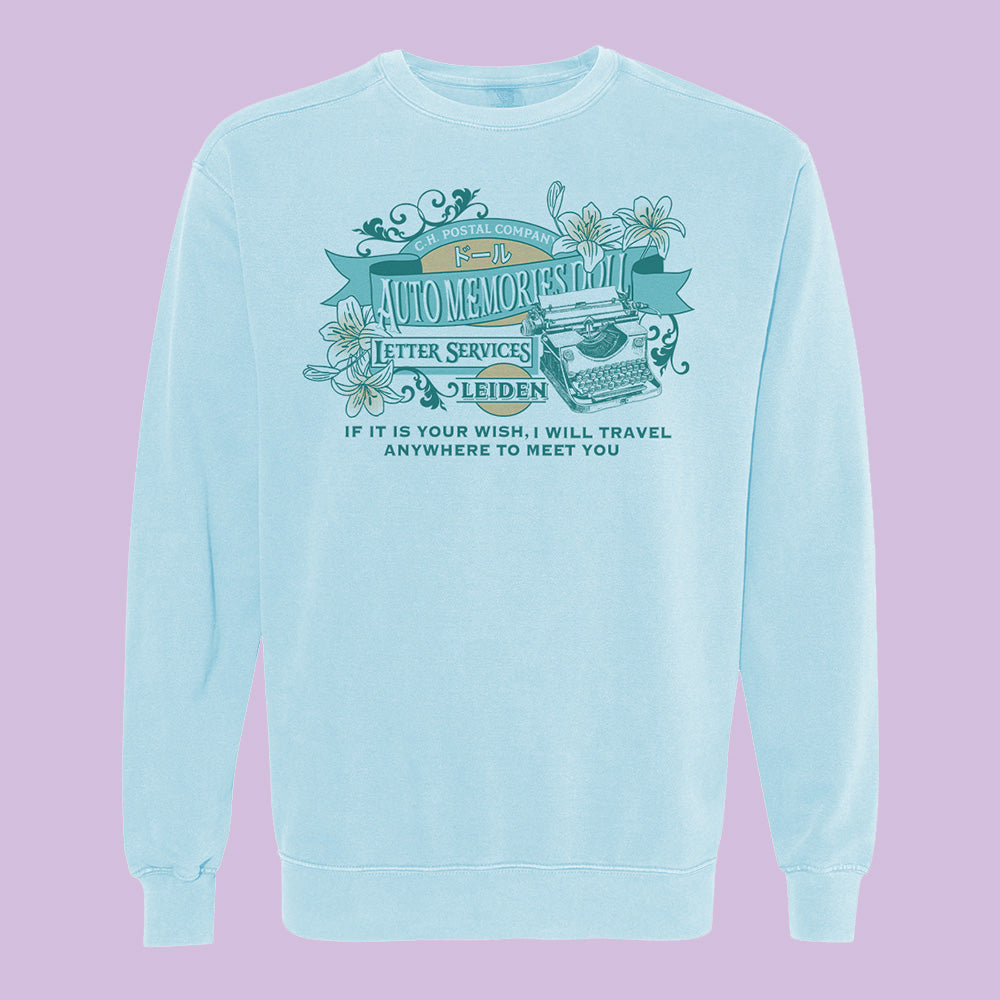 Auto Memories Doll Letter Services Comfort Colors Crewneck Sweatshirt