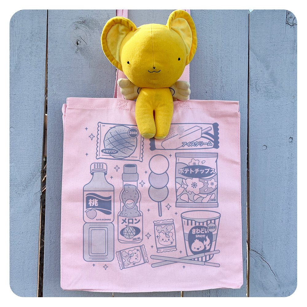 Blue Convenient Store Snacks Tote Bag