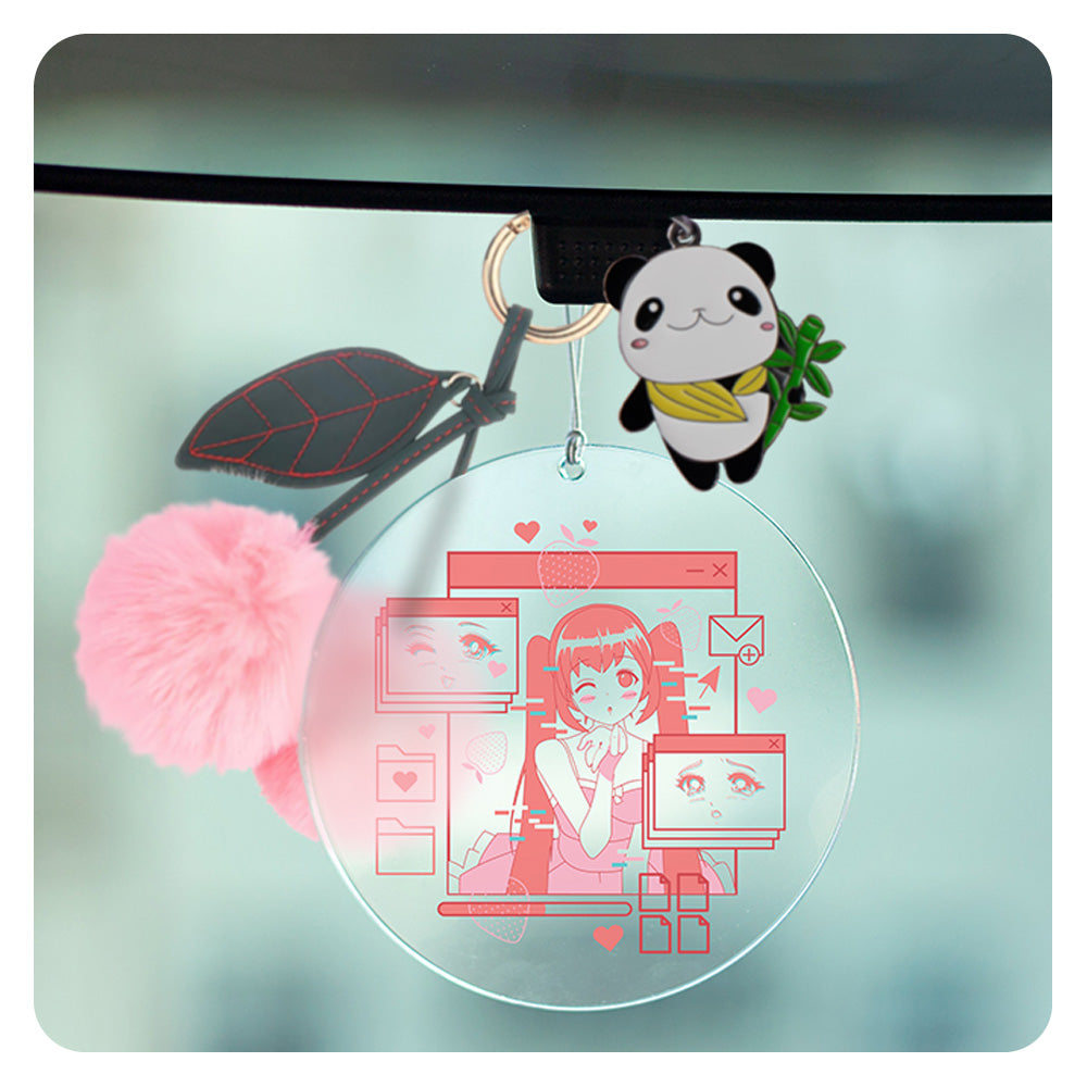 Computer Anime Girl Rearview Mirror Hang