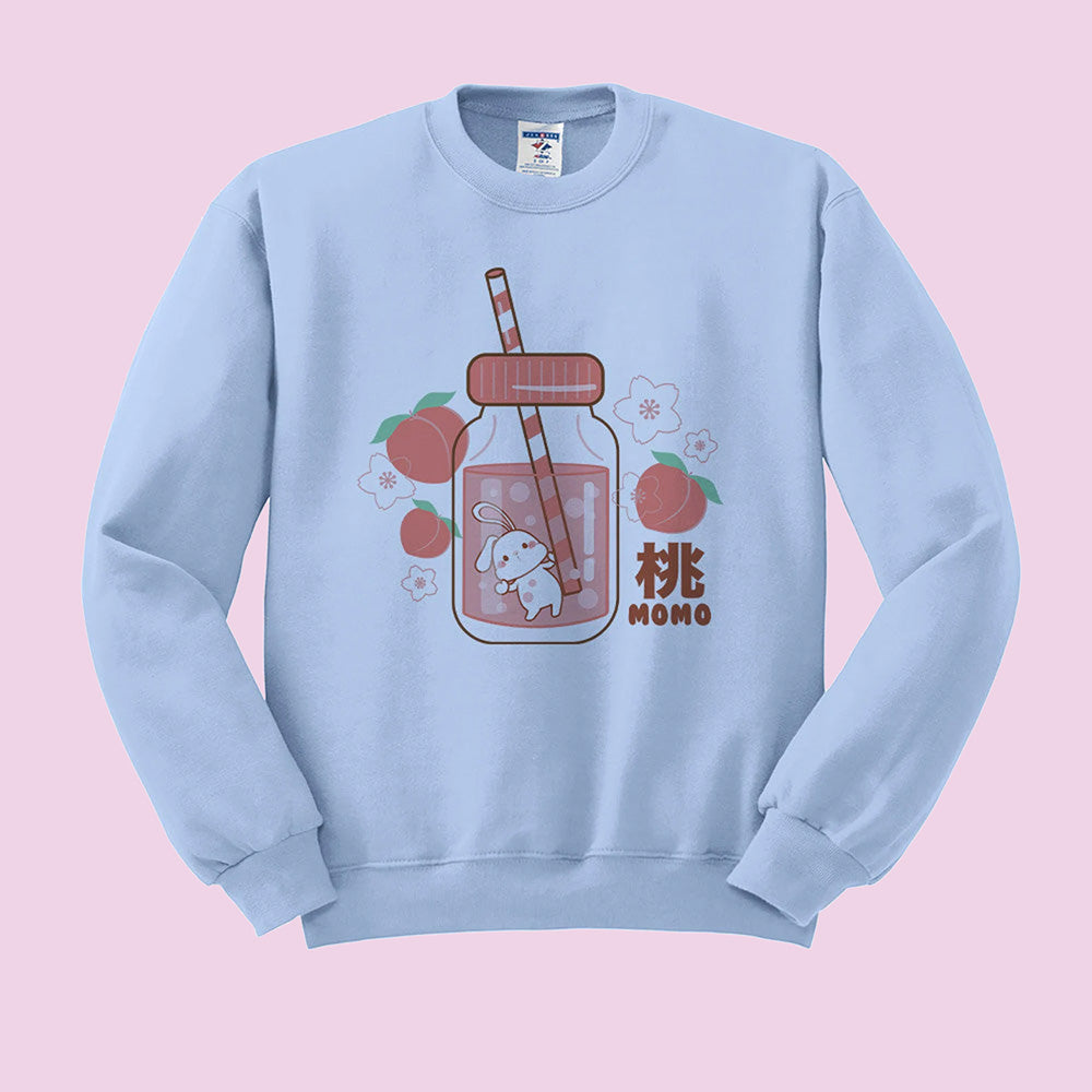 Peach Milk Bunny Crewneck Sweatshirt