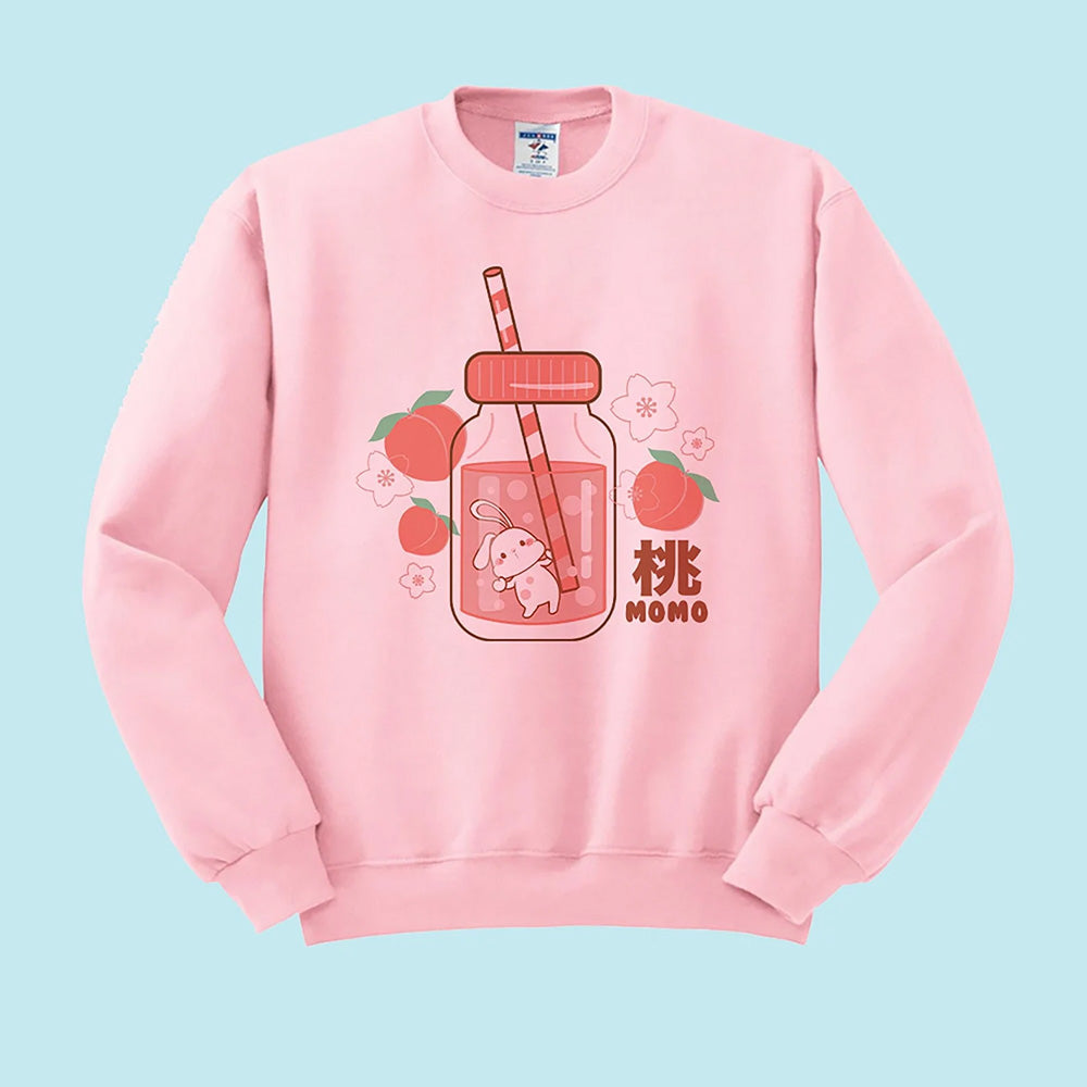 Peach Milk Bunny Crewneck Sweatshirt