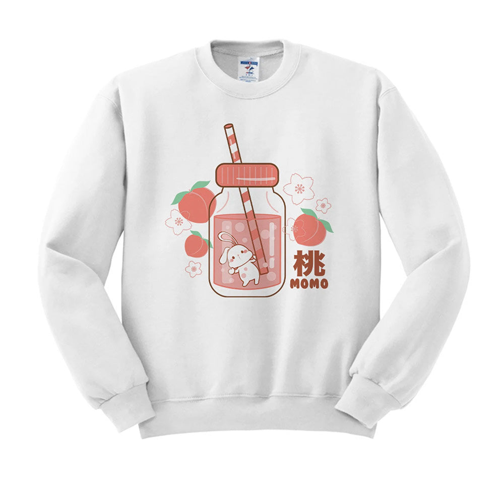 Peach Milk Bunny Crewneck Sweatshirt