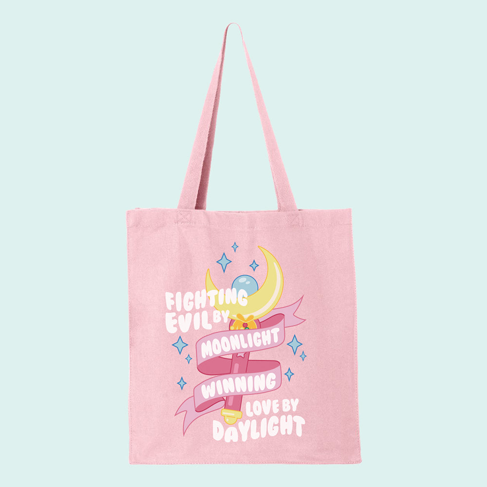 Fighting Evil by Moonlight Tote Bag