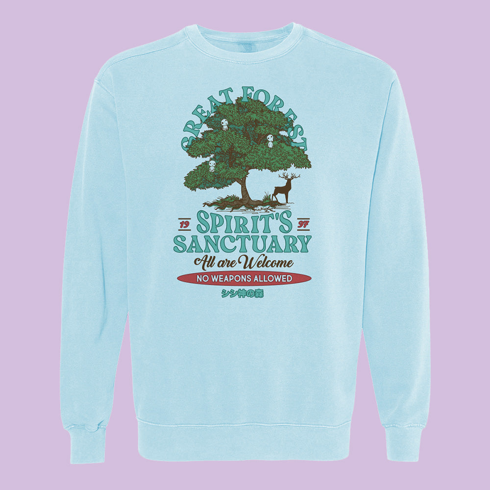 Great Forest Spirit's Sanctuary Comfort Colors Crewneck Sweatshirt