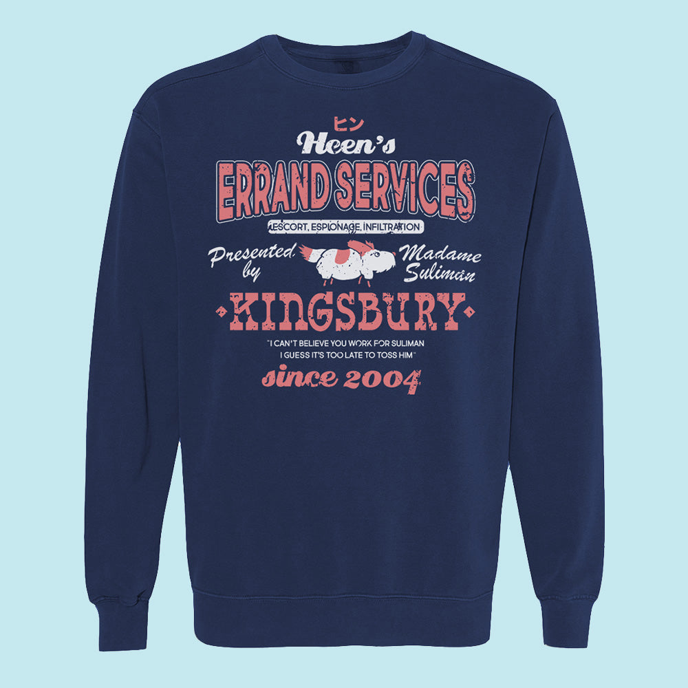 Heen's Errand Services Comfort Colors Crewneck Sweatshirt