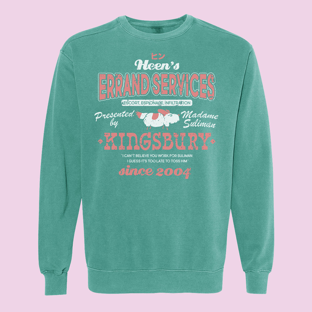 Heen's Errand Services Comfort Colors Crewneck Sweatshirt
