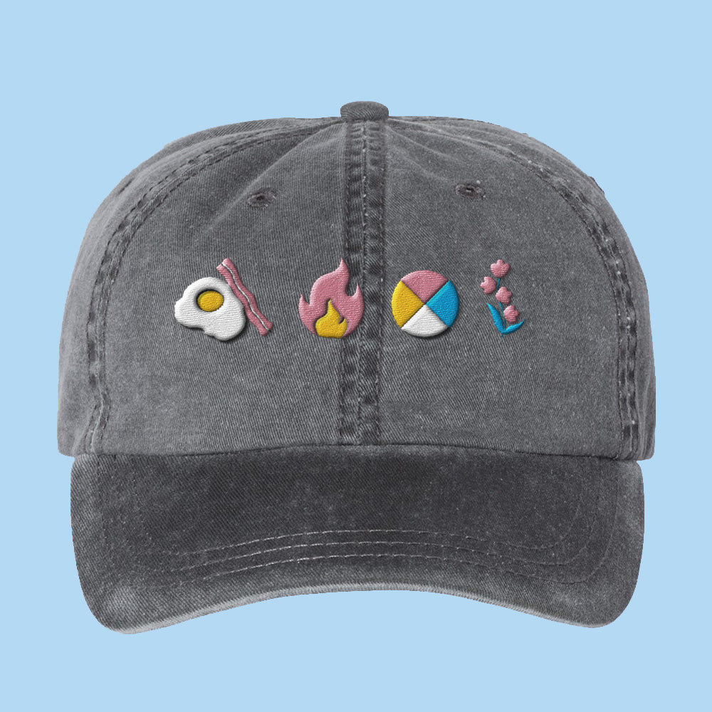 Moving Castle Icons Pigment Dyed Dad Hat