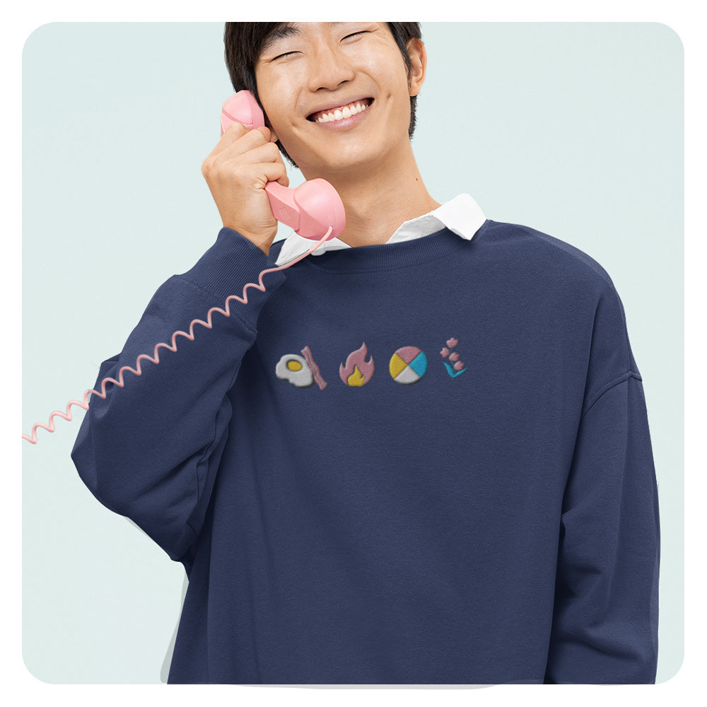 Moving Castle Embroidered Comfort Colors Crewneck Sweatshirt