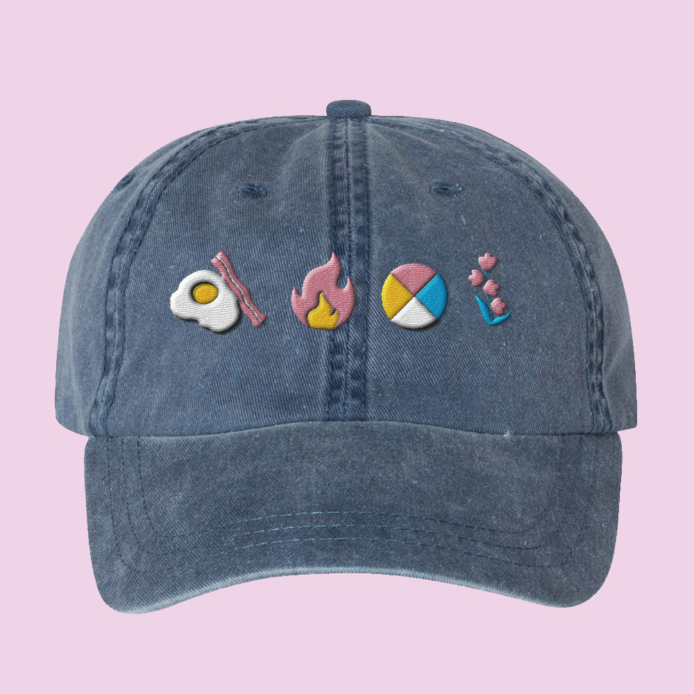 Moving Castle Icons Pigment Dyed Dad Hat