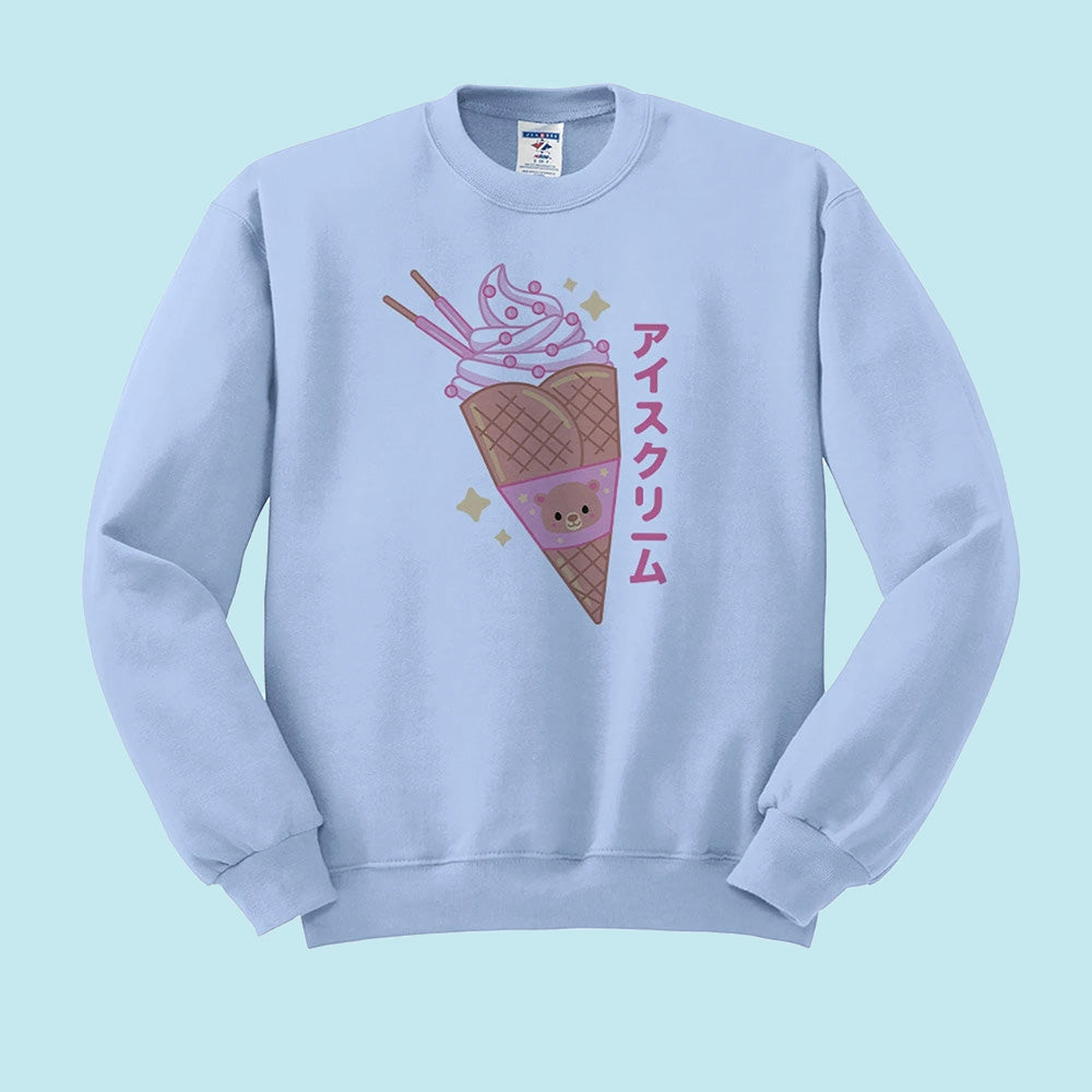 Ice Cream Bear Crewneck Sweatshirt