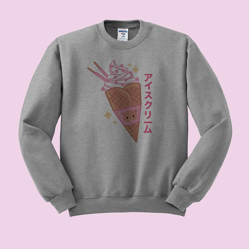Ice Cream Bear Crewneck Sweatshirt