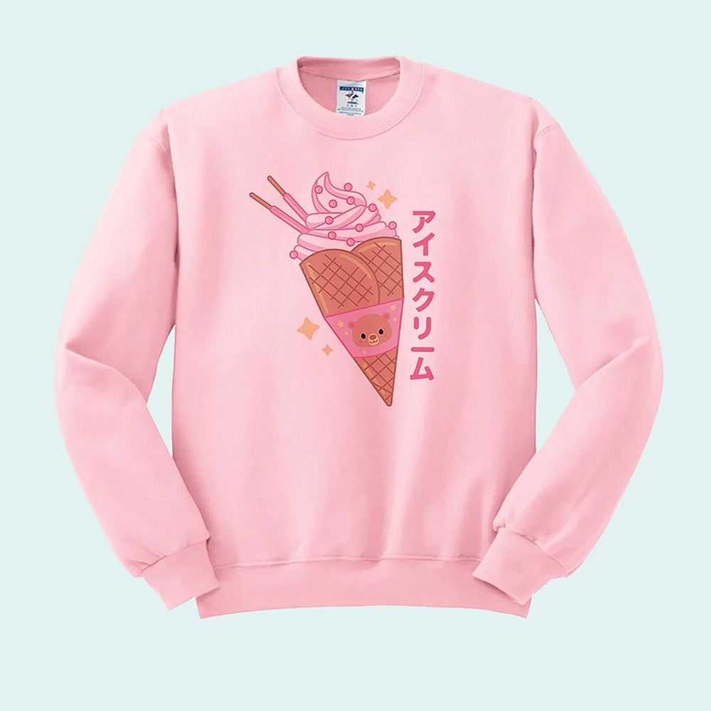 Ice Cream Bear Crewneck Sweatshirt