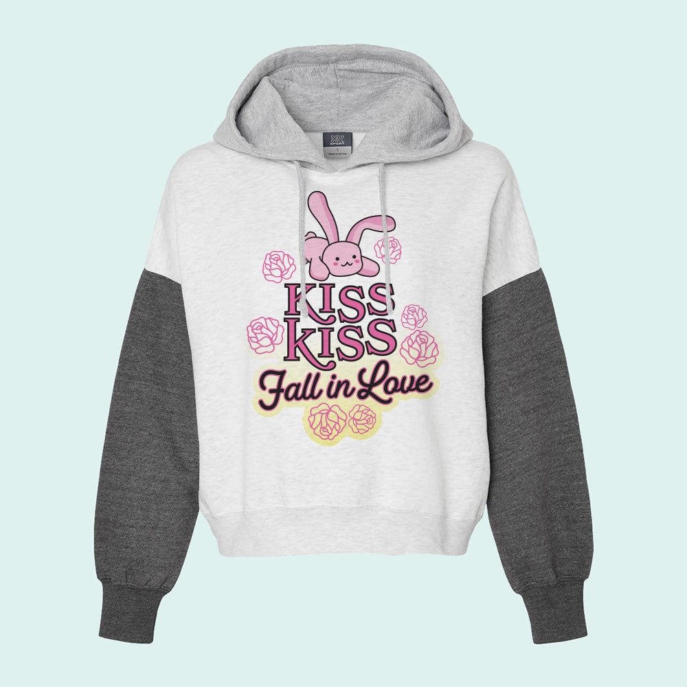 Kiss Kiss Fall in Love Colorblock Hoodie