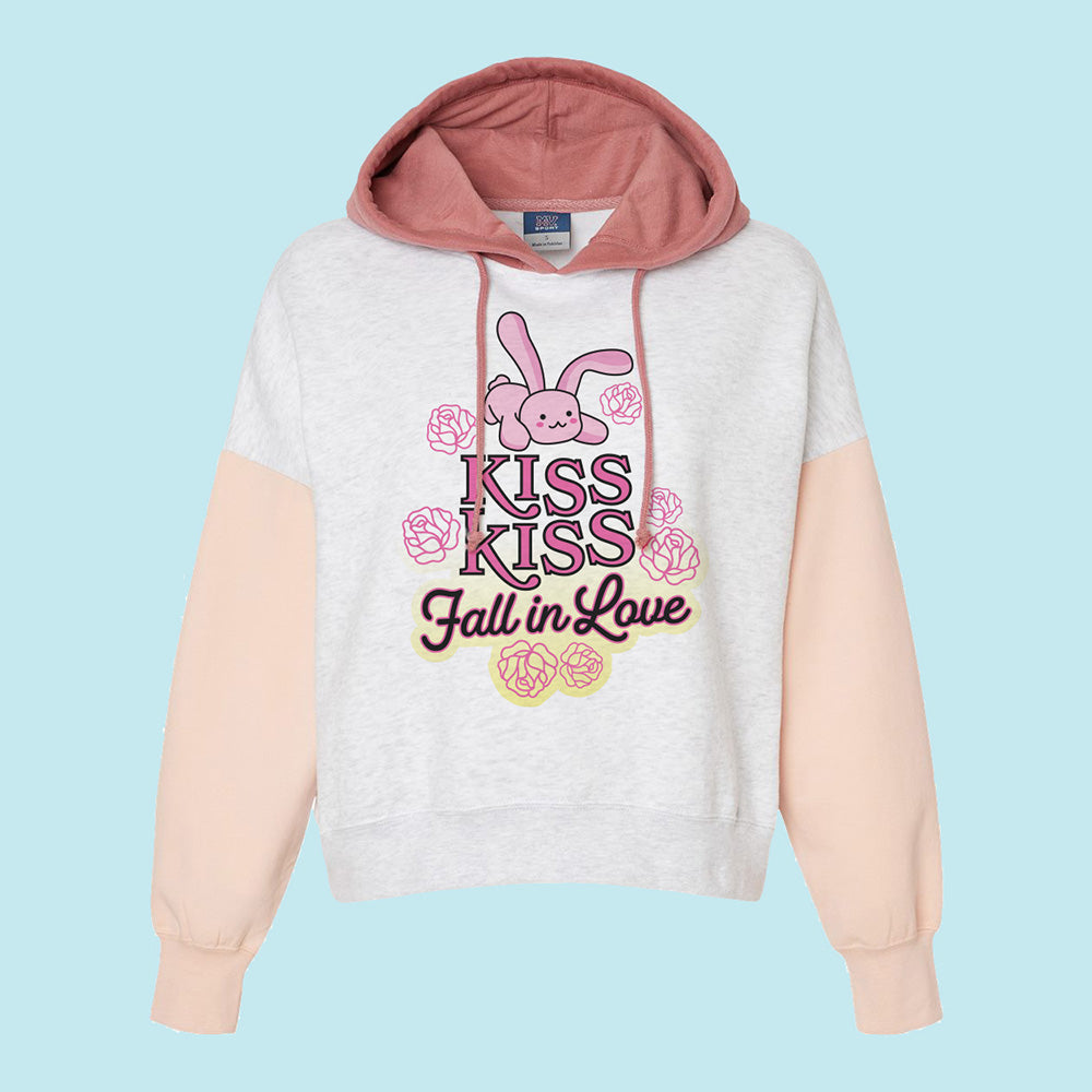 Kiss Kiss Fall in Love Colorblock Hoodie
