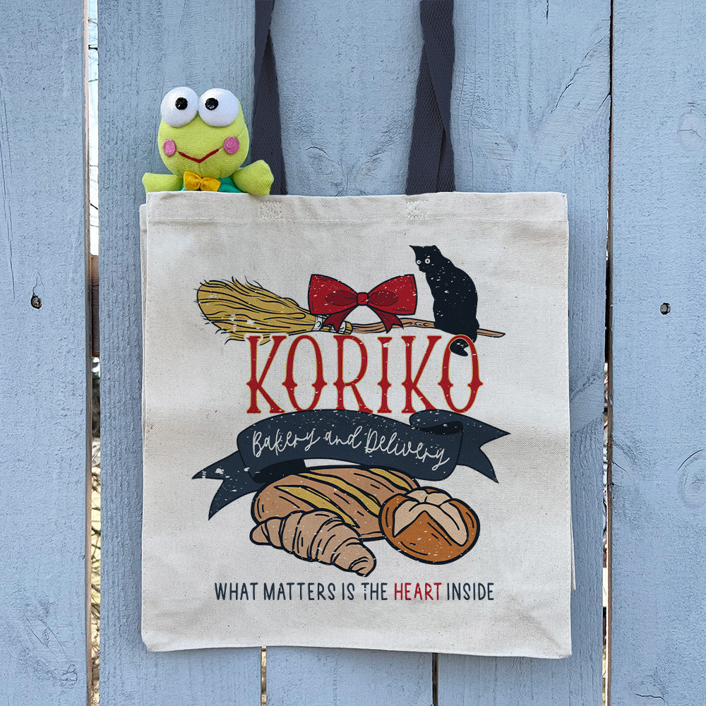 Koriko Bakery and Delivery Contrast Handle Tote Bag