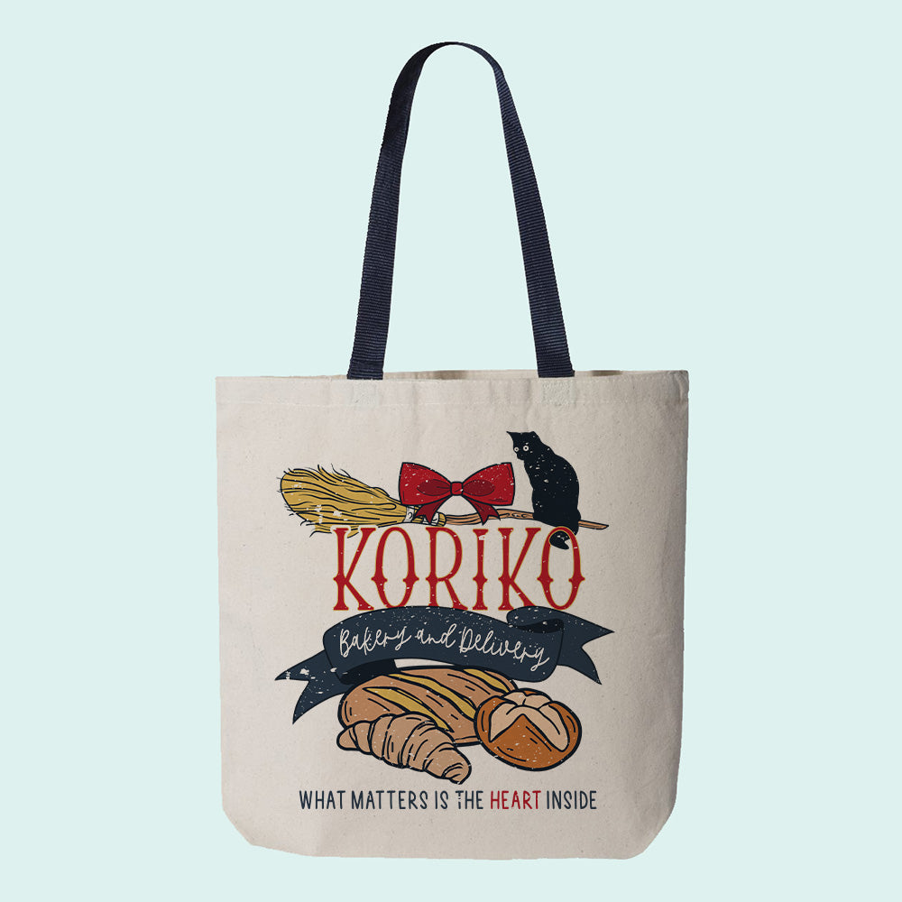 Koriko Bakery and Delivery Contrast Handle Tote Bag