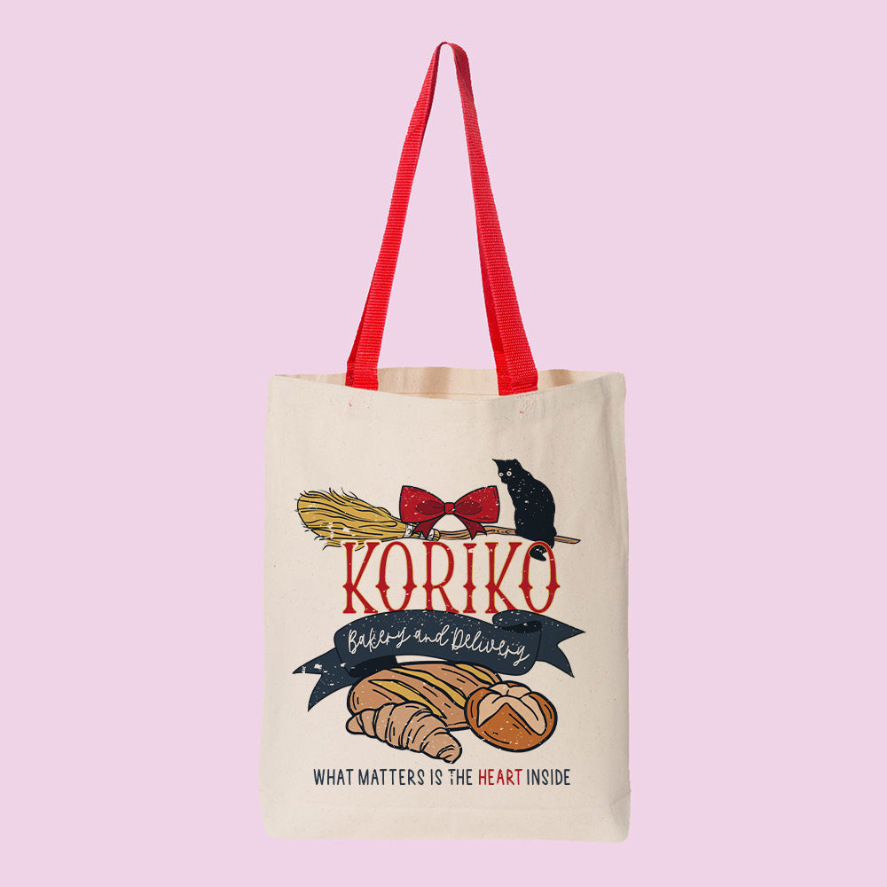Koriko Bakery and Delivery Contrast Handle Tote Bag