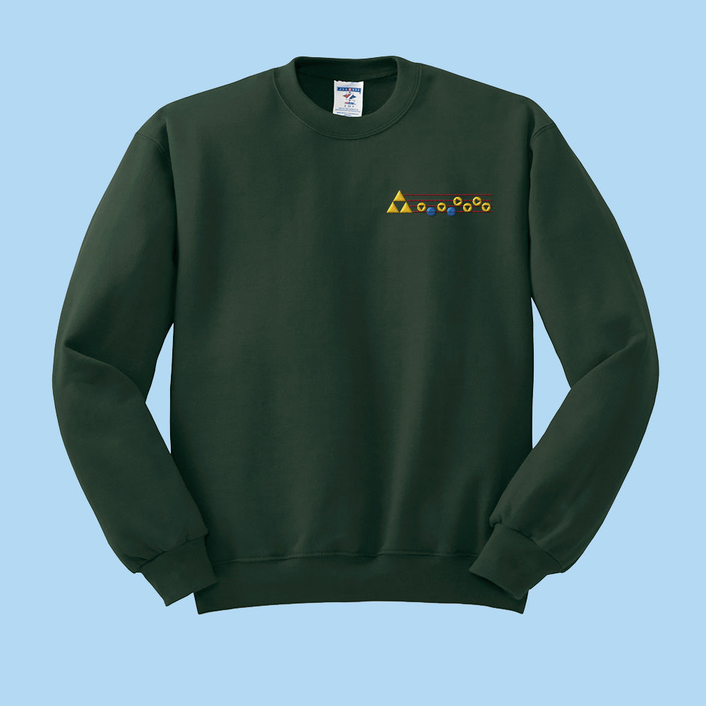 Choose Your Ocarina Song Embroidered Crewneck Sweatshirt