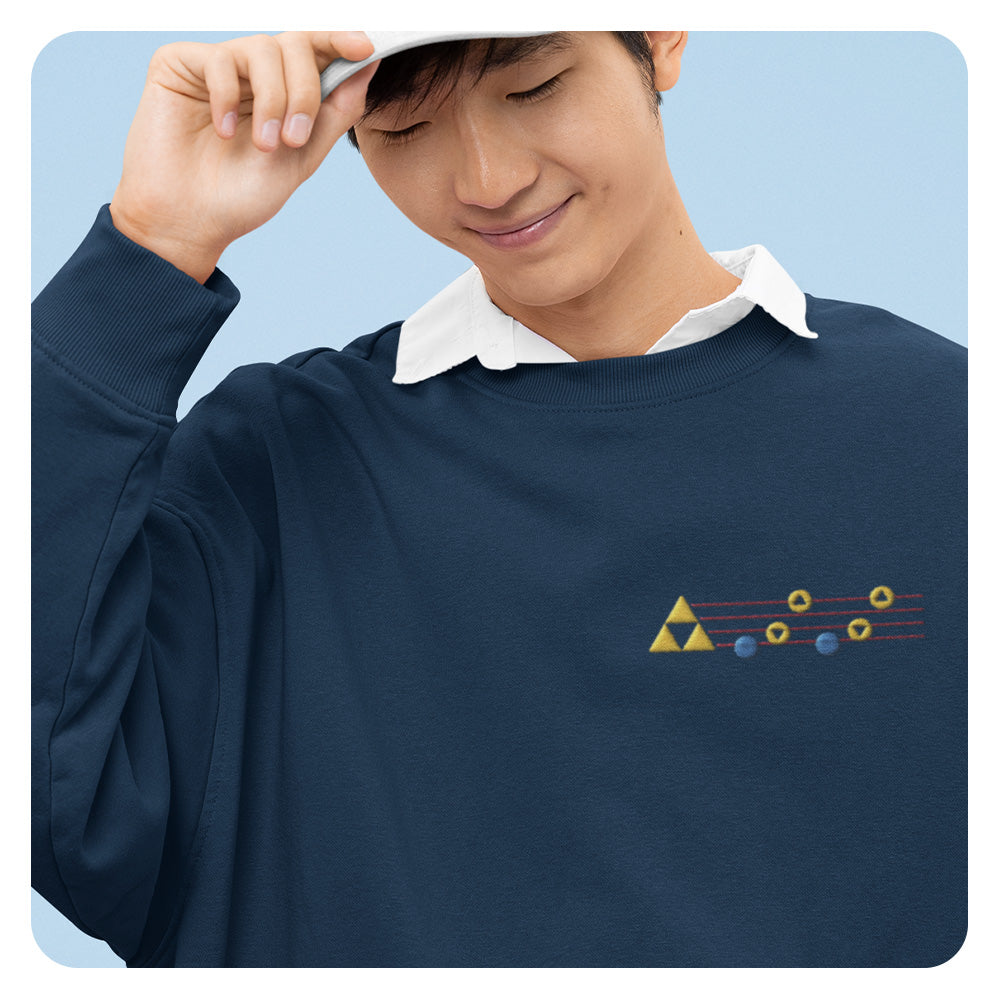 Choose Your Ocarina Song Embroidered Crewneck Sweatshirt