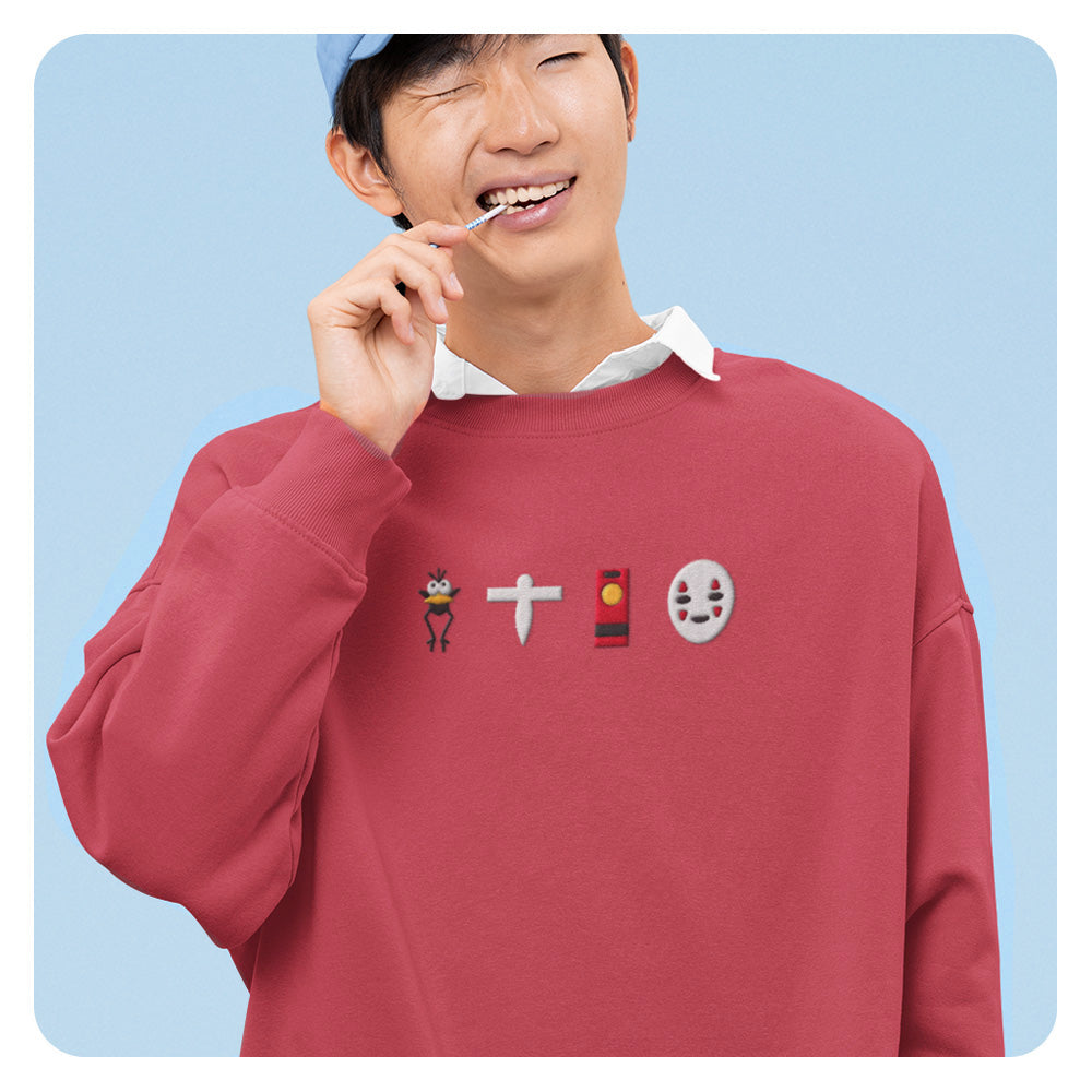 Spirit Bathhouse Embroidered Comfort Colors Crewneck Sweatshirt