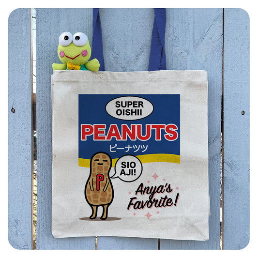 Anya's Peanuts Contrast Handle Tote Bag