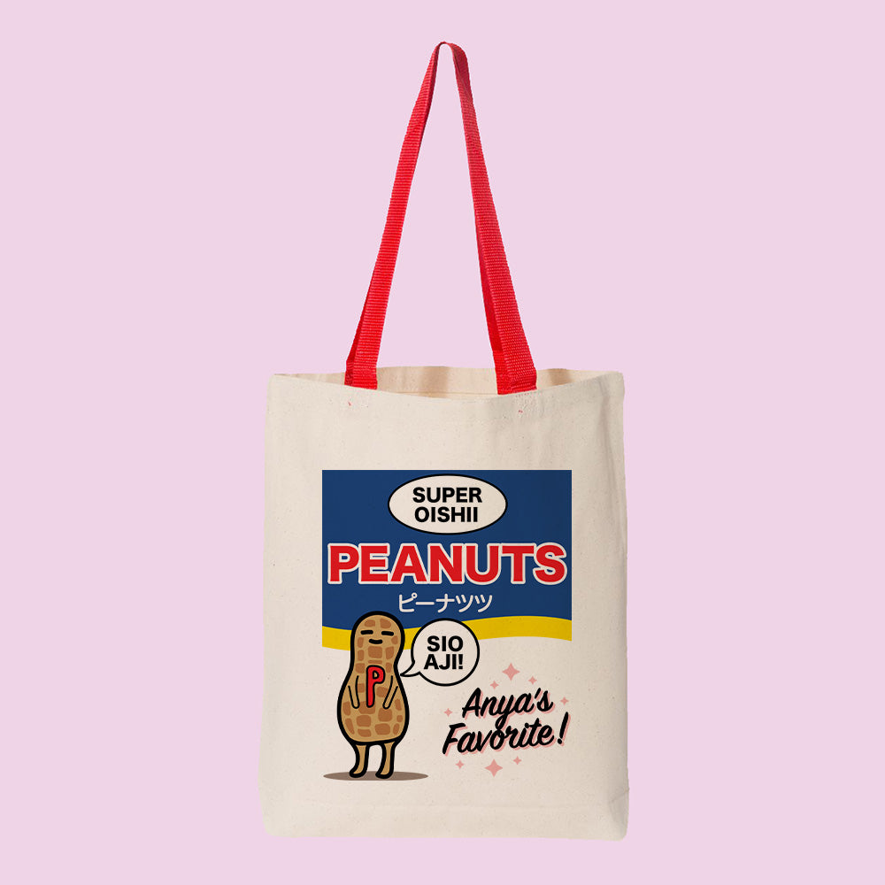 Anya's Peanuts Contrast Handle Tote Bag
