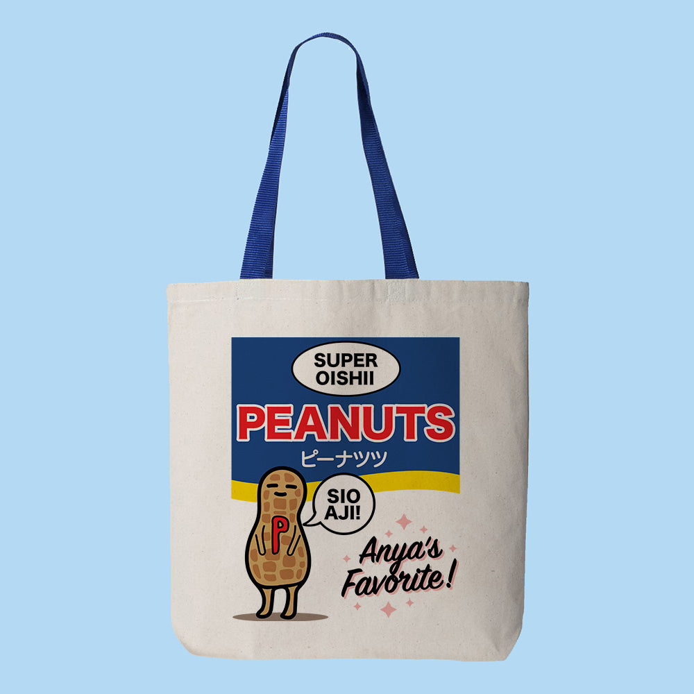 Anya's Peanuts Contrast Handle Tote Bag