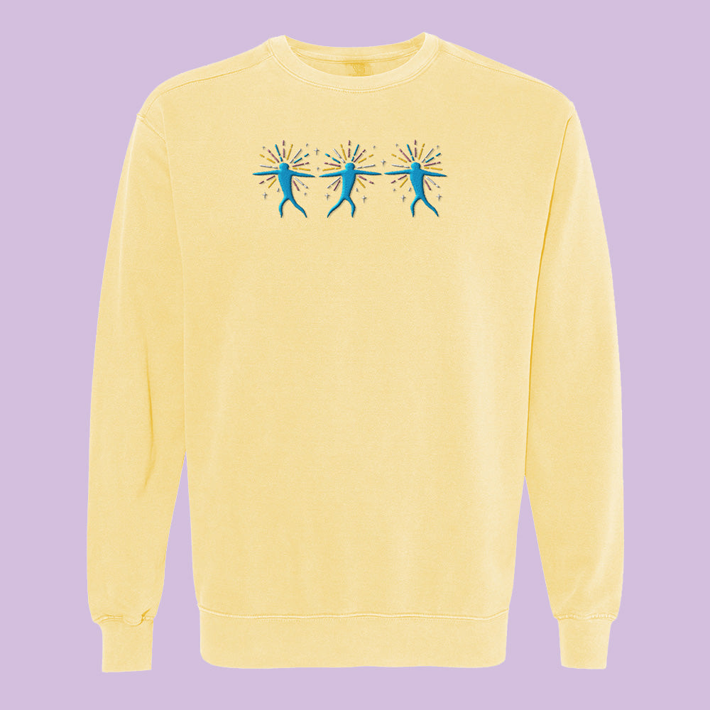 Star Children Embroidered Comfort Colors Crewneck Sweatshirt