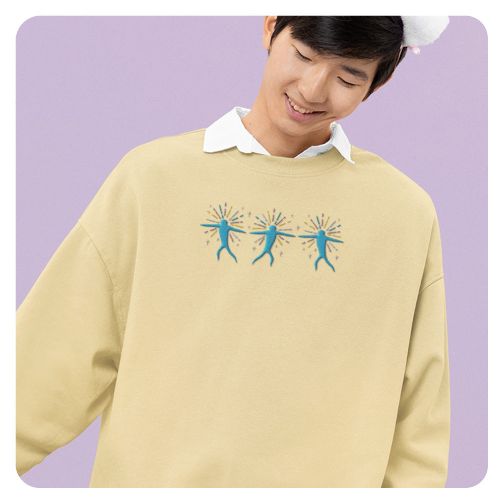 Star Children Embroidered Comfort Colors Crewneck Sweatshirt