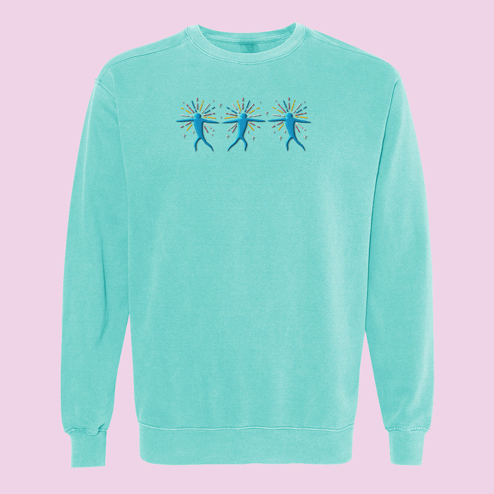 Star Children Embroidered Comfort Colors Crewneck Sweatshirt