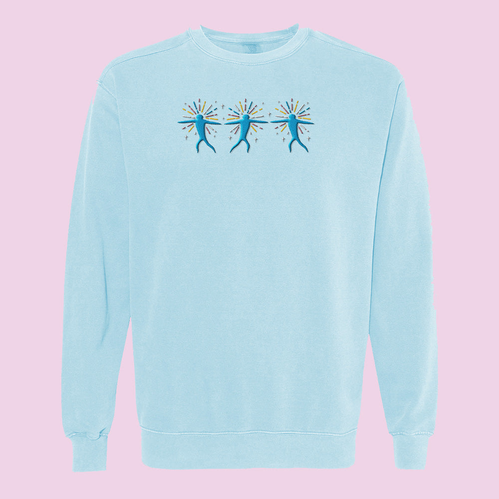 Star Children Embroidered Comfort Colors Crewneck Sweatshirt