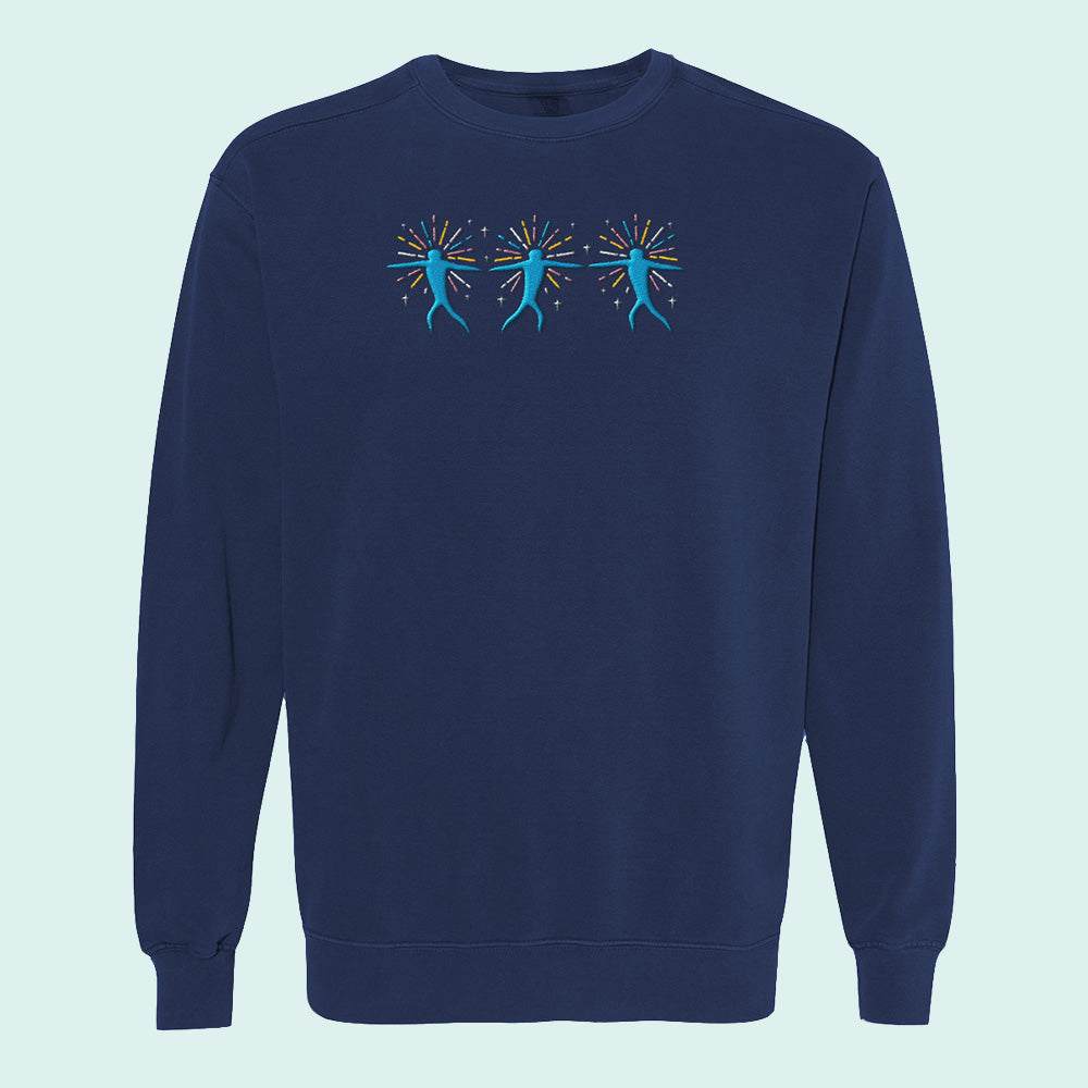 Star Children Embroidered Comfort Colors Crewneck Sweatshirt