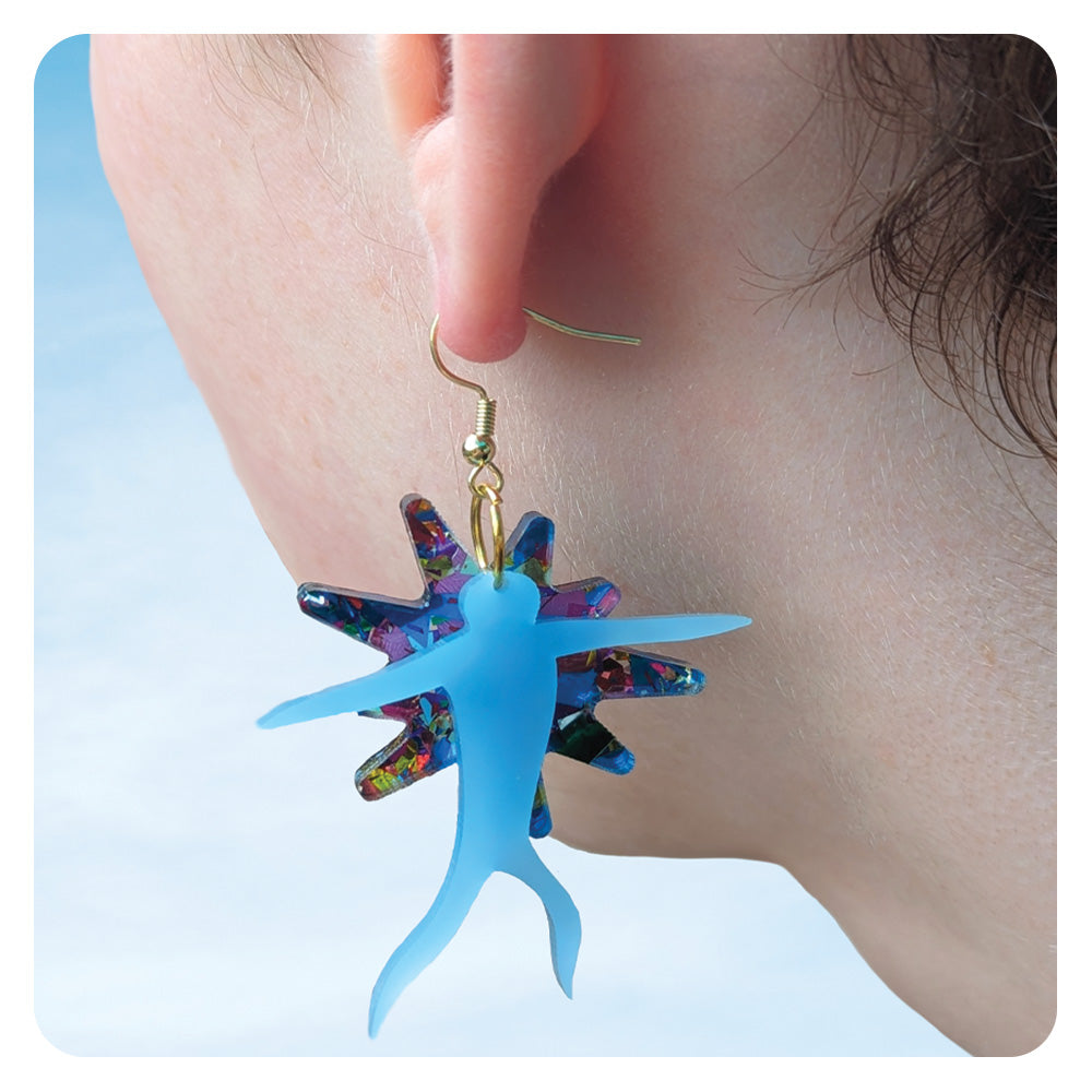Star Child Acrylic Earrings