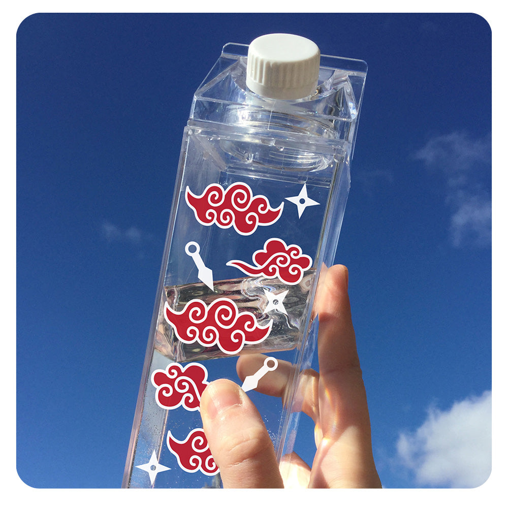 Akatsuki Red Cloud Milk Carton Bottle