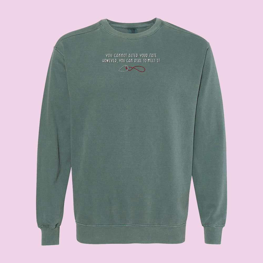 Alter Your Fate Embroidered Comfort Colors Crewneck Sweatshirt