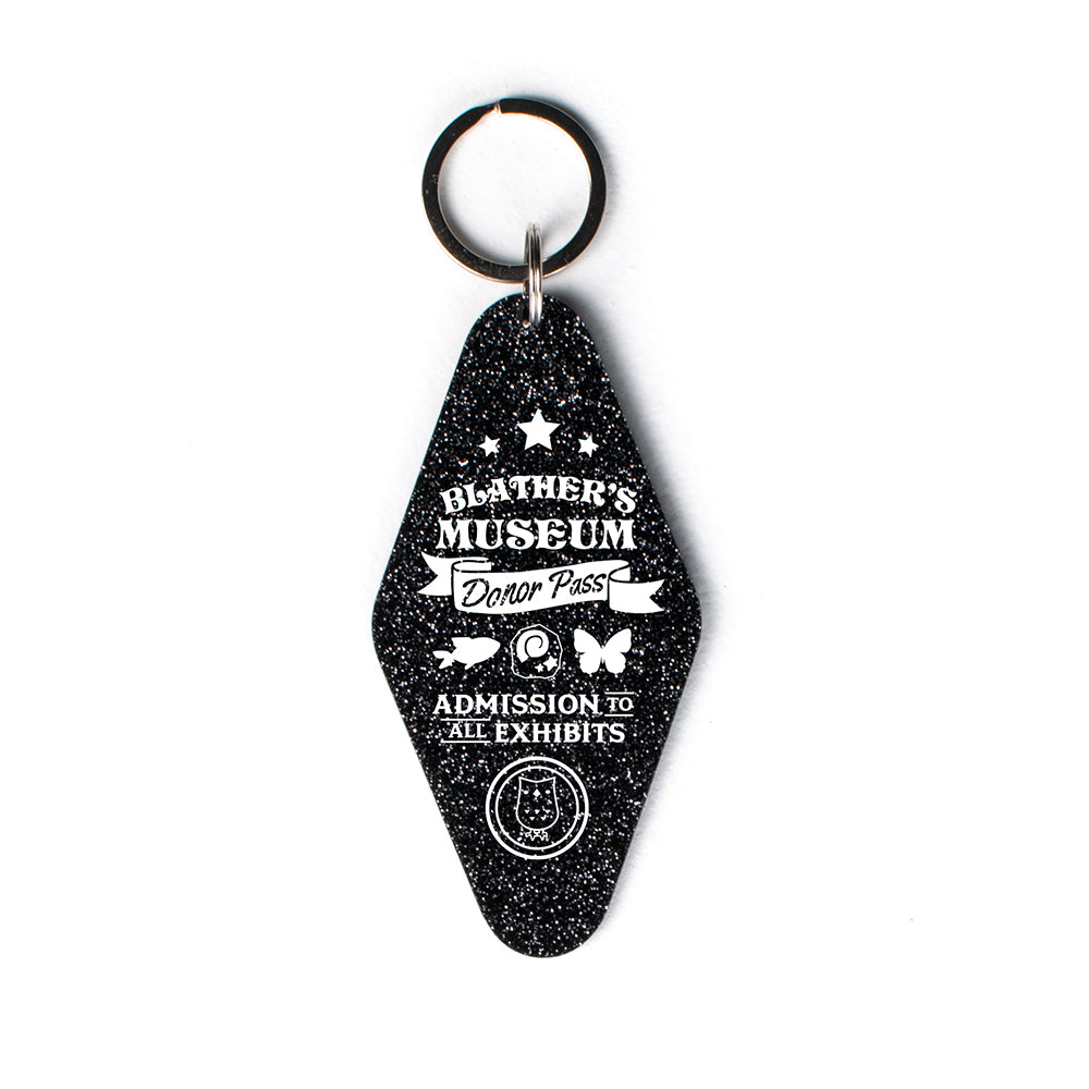 Blather's Museum Donor Pass Glitter Keychain