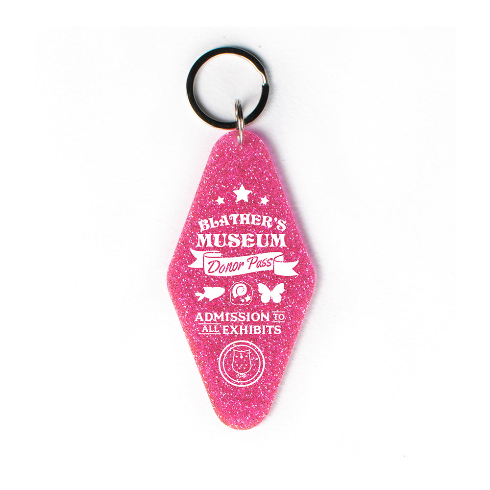 Blather's Museum Donor Pass Glitter Keychain