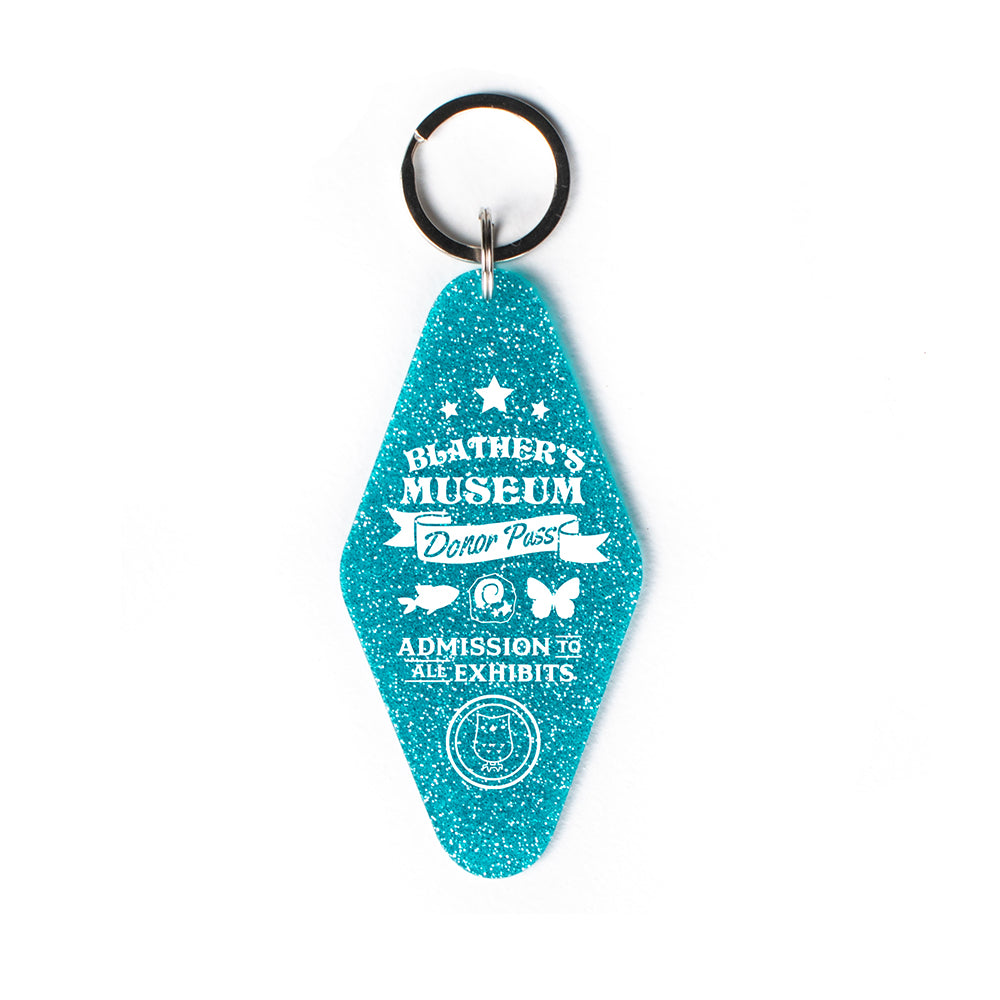 Blather's Museum Donor Pass Glitter Keychain