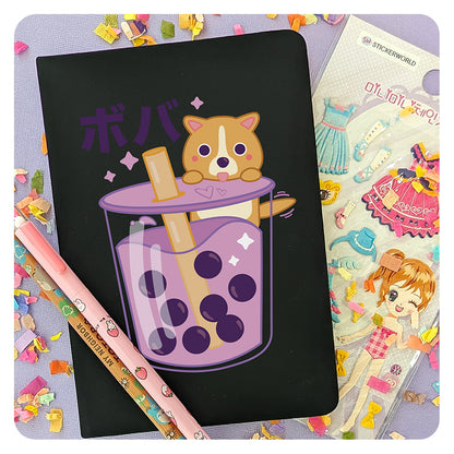 Boba Tea Puppy Journal