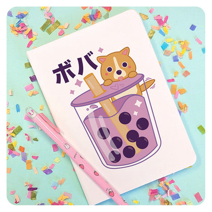 Boba Tea Puppy Journal