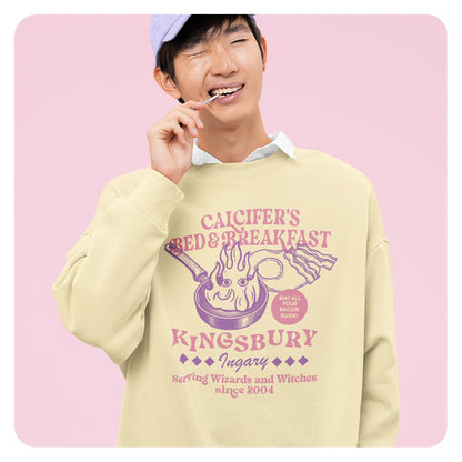 Calcifer's Bed and Breakfast Comfort Colors Crewneck Sweatshirt