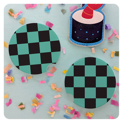 Tanjiro Patterned Car Coasters