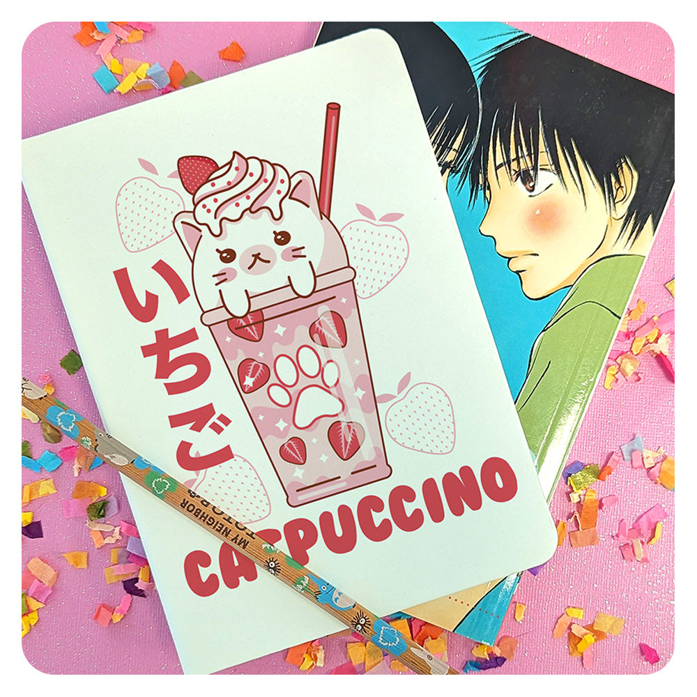 Strawberry Catpuccino Journal