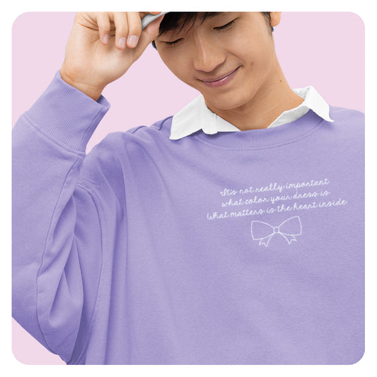 What Color Your Dress Is Embroidered Comfort Colors Crewneck Sweatshirt