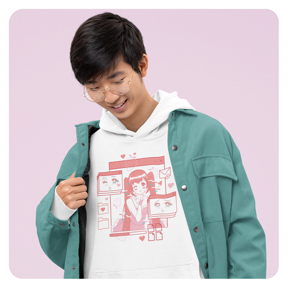 Computer Anime Girl Hoodie