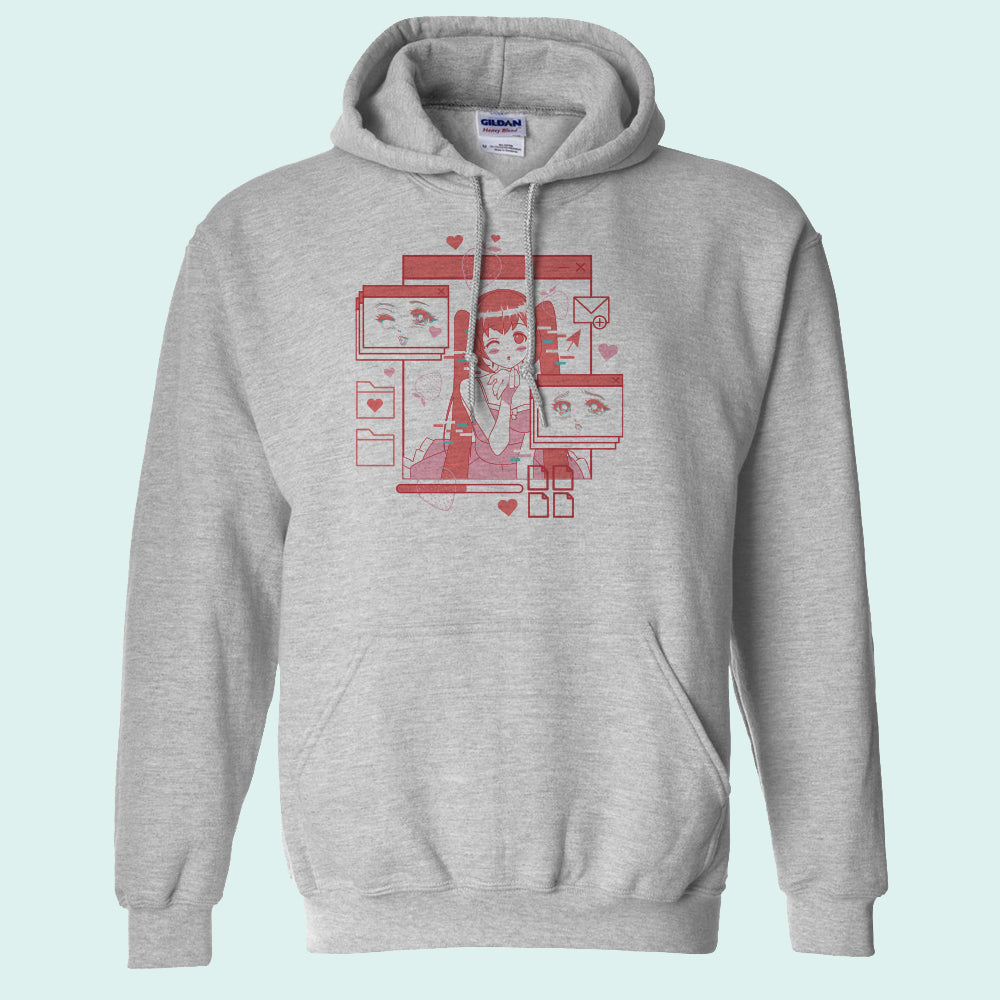 Computer Anime Girl Hoodie