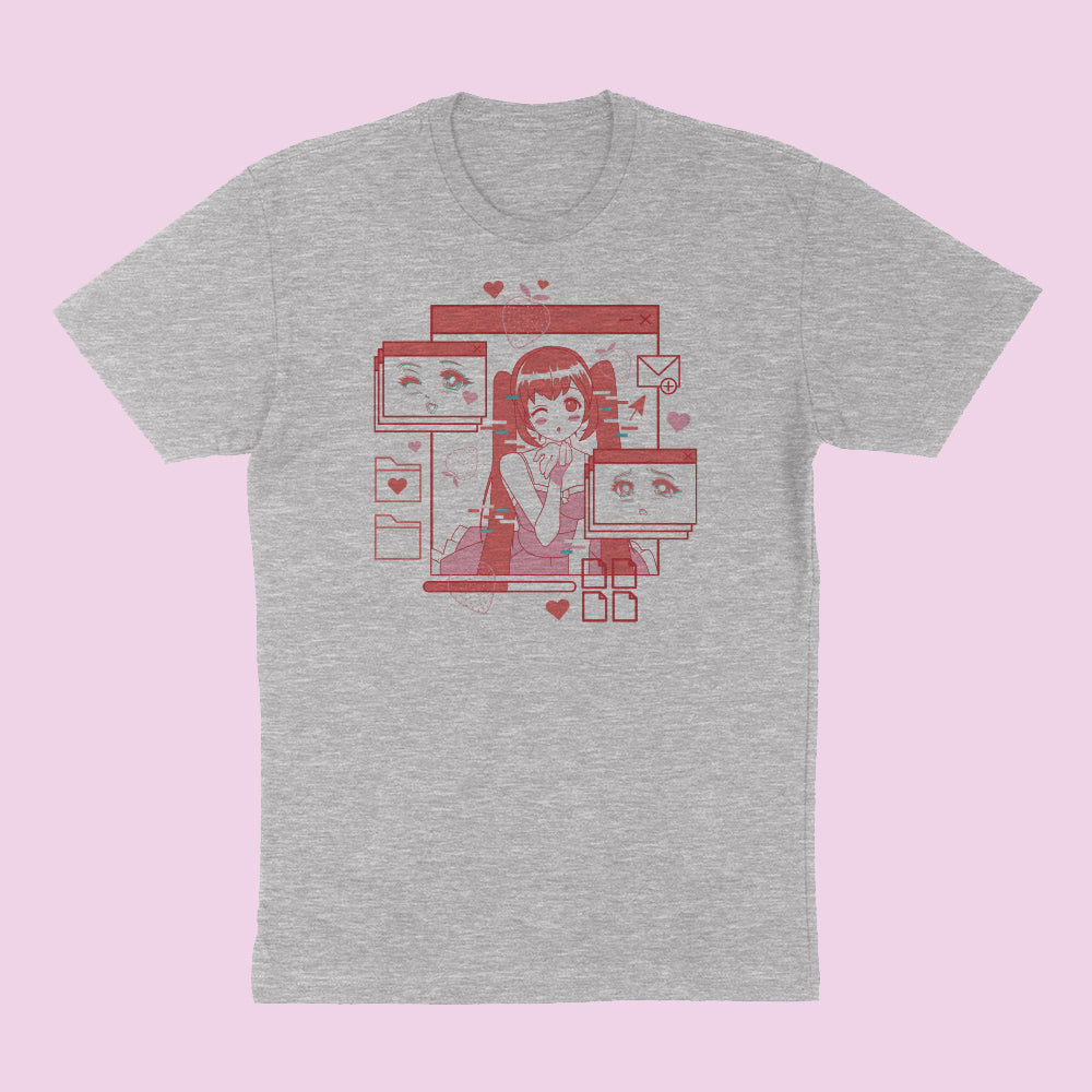 Computer Anime Girl T-Shirt