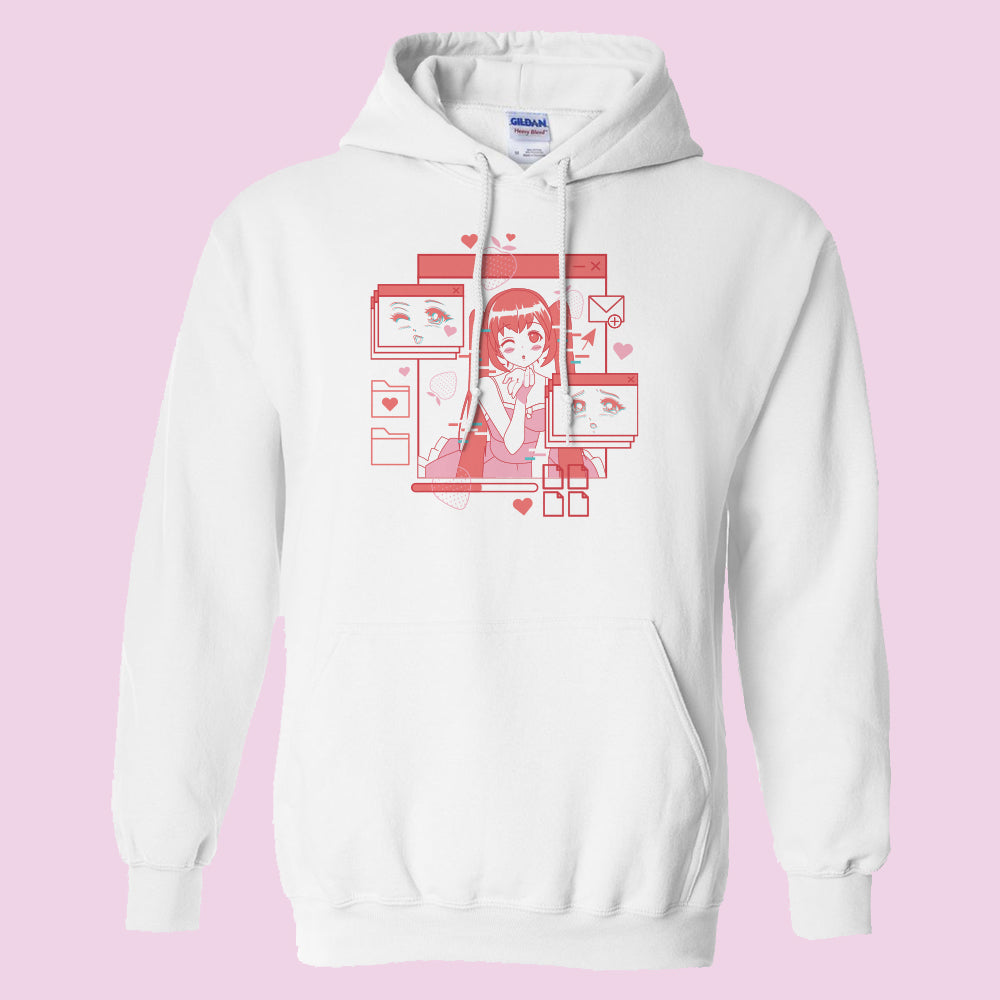 Computer Anime Girl Hoodie