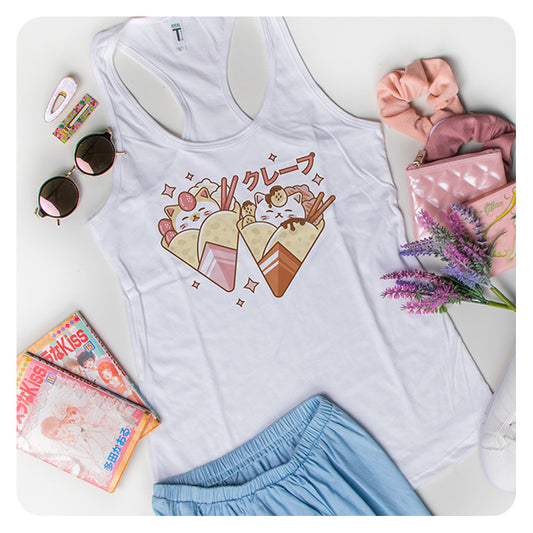 Cat Crepes Racerback Tank