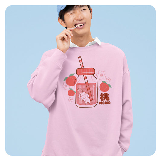 Peach Milk Bunny Crewneck Sweatshirt